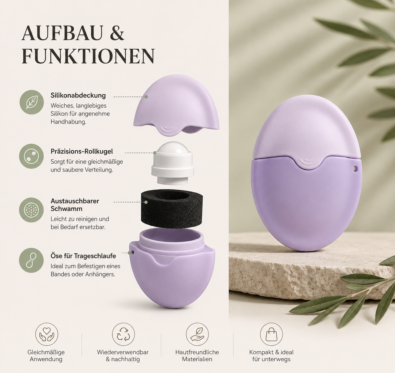 Novira™ SunRoll – Sonnencreme Roller für unterwegs