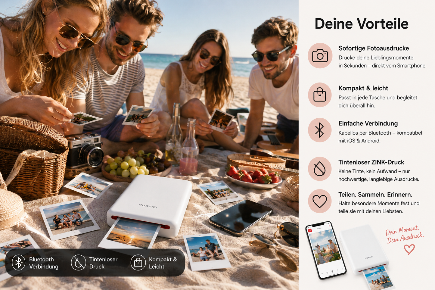 Mini Fotodrucker – Erinnerungen sofort ausdrucken